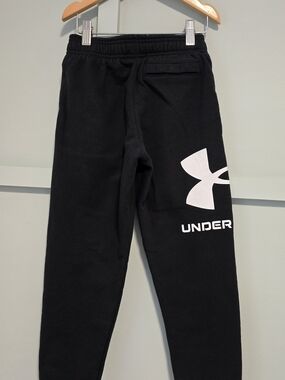 Under Armour Kids' Black Logo Sweatpants